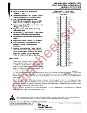 SN74ABTH16823DLR datasheet  